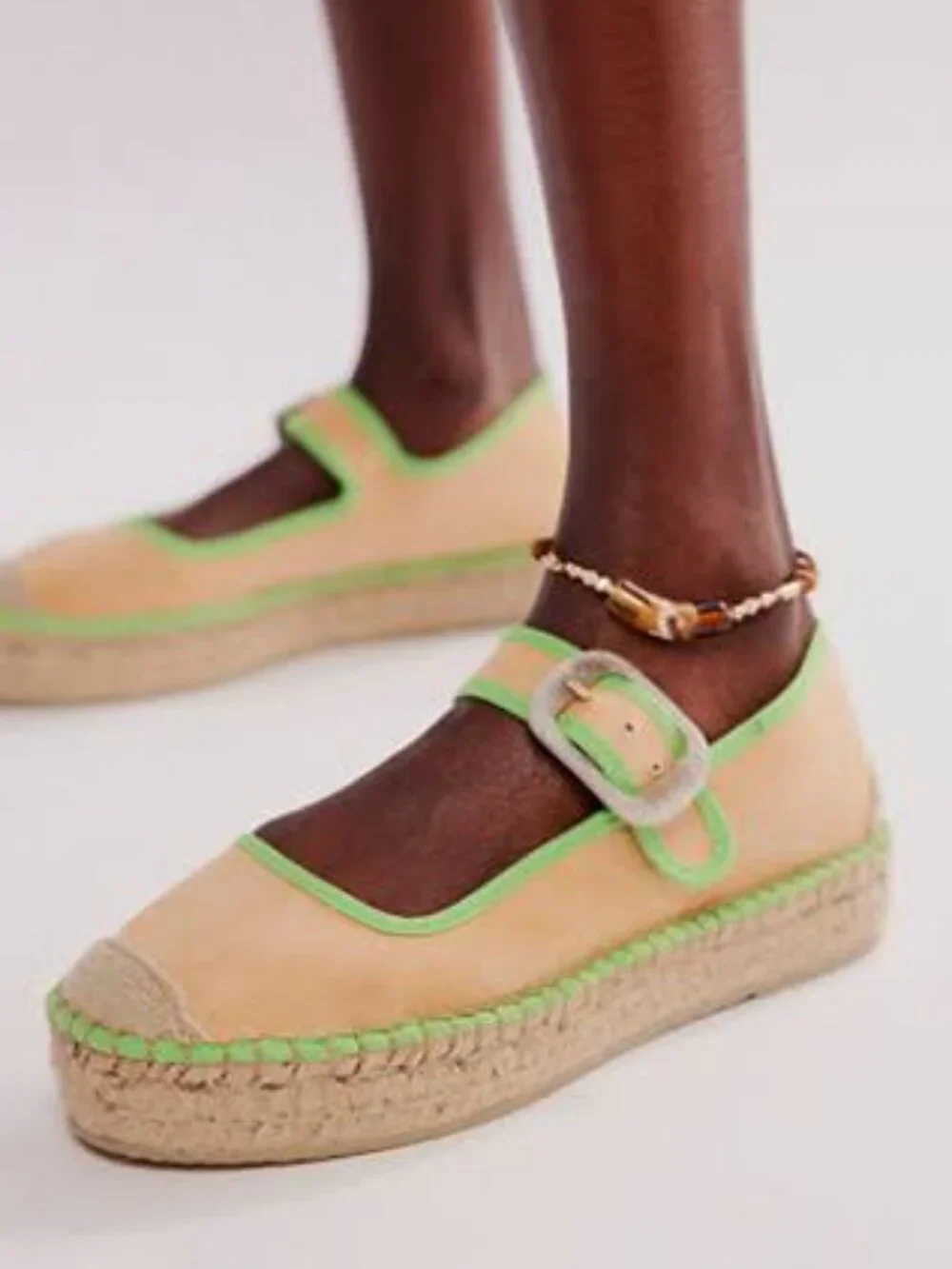 Free People Surfside Mary Jane Espadrilles Canvas  Platform Size 38 NWOB